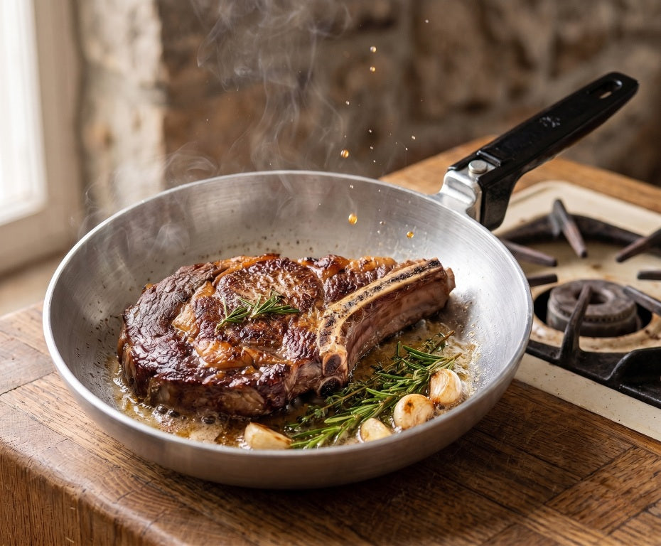 Classic Pan-Seared Ribeye with Garlic Butter
