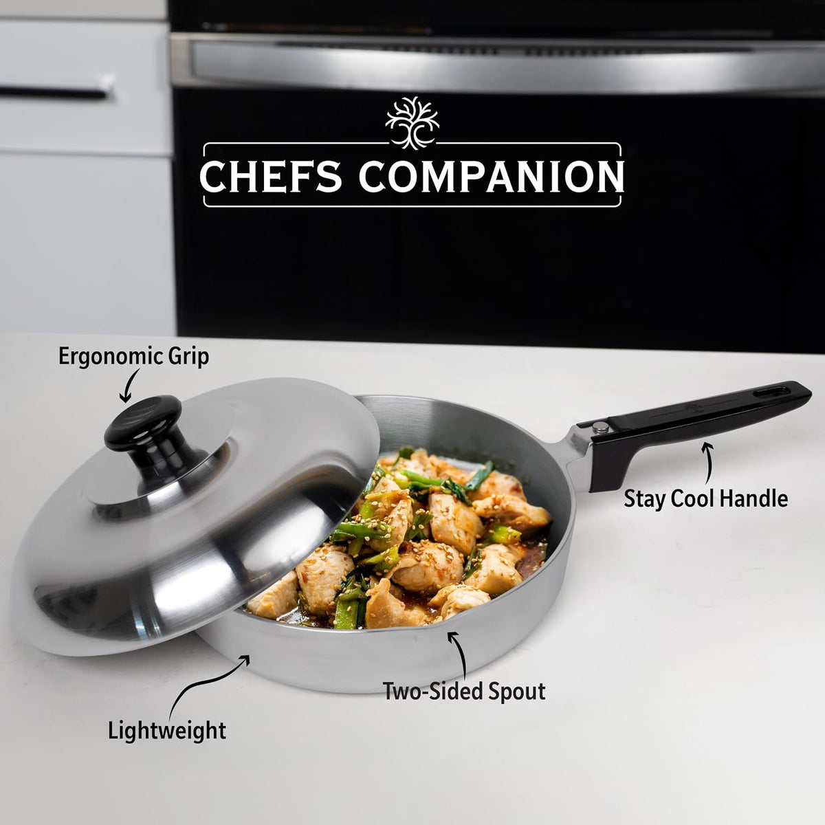 MAGNAWARE Sauté Pan with Lid - (3-4 Quart) ( 10-12 Inch)