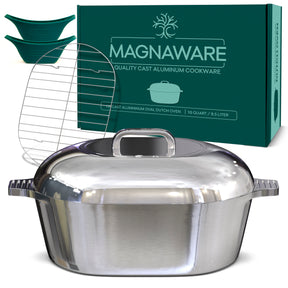 Oval Dutch Oven with Lid - 10 Quart (15 Inch)