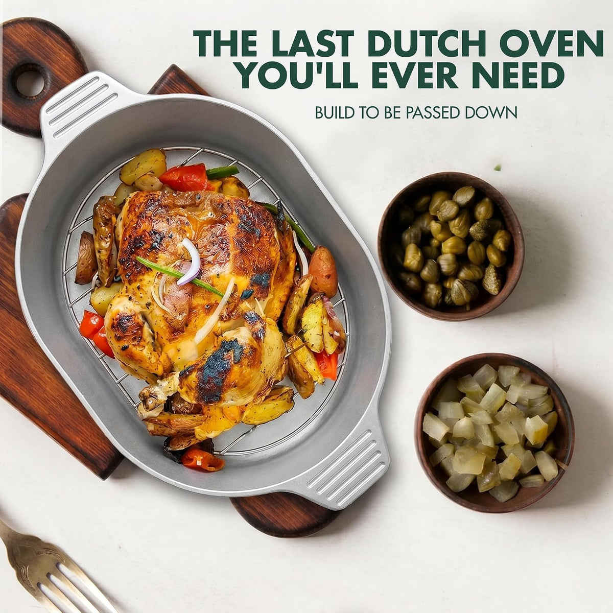 Oval Dutch Oven Set  – 4-Piece  11", 13", 15" & 18"