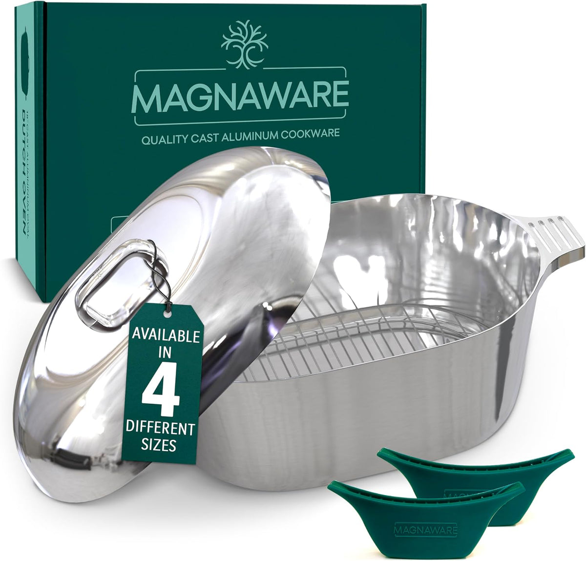 Oval Dutch Oven Set  – 4-Piece  11", 13", 15" & 18"