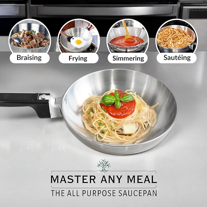 10-Inch Chef Skillet (Frying Pan) - Timeless Cast Aluminum for Everyday Cooking