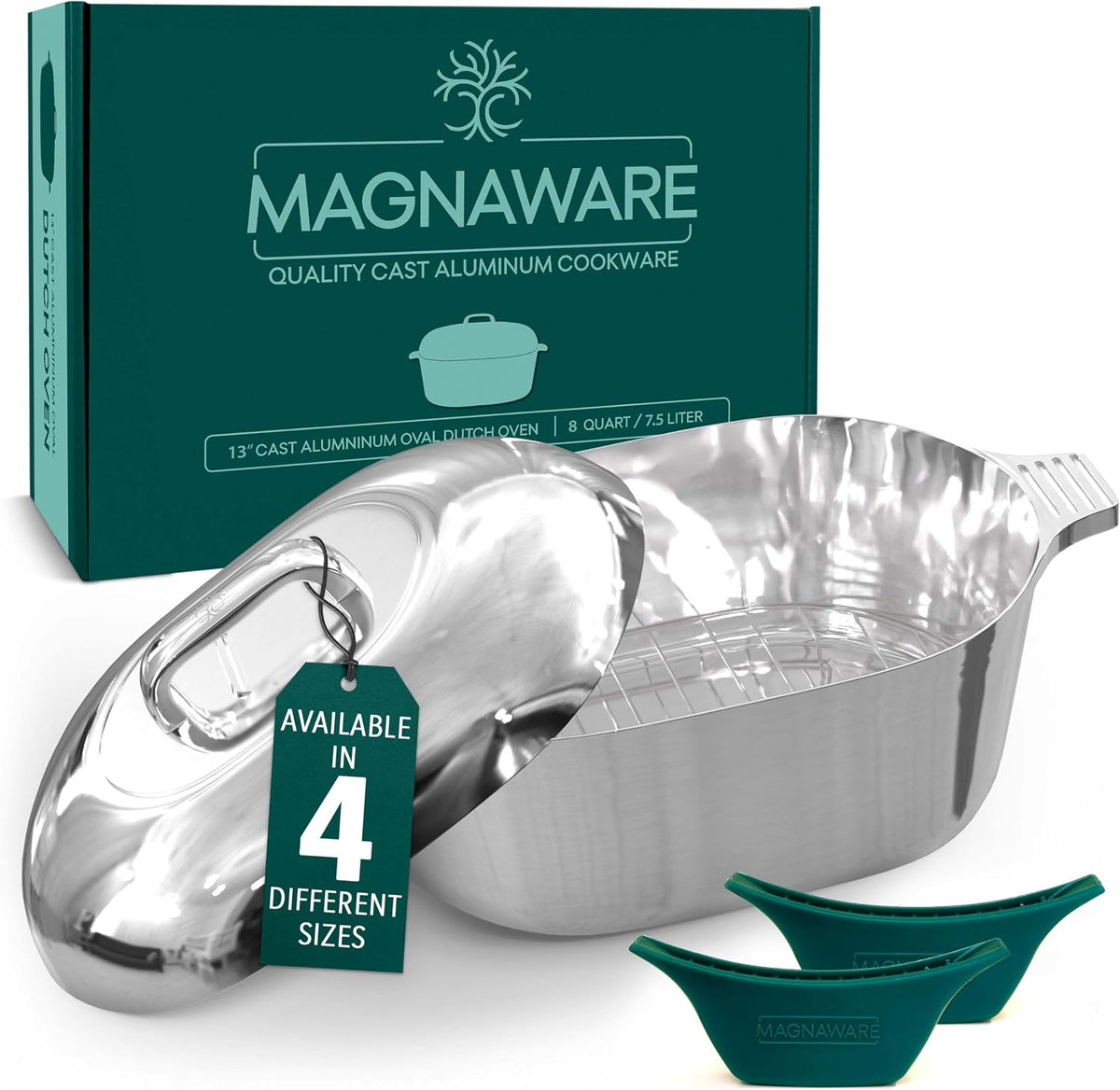 Oval Dutch Oven Set  – 4-Piece  11", 13", 15" & 18"