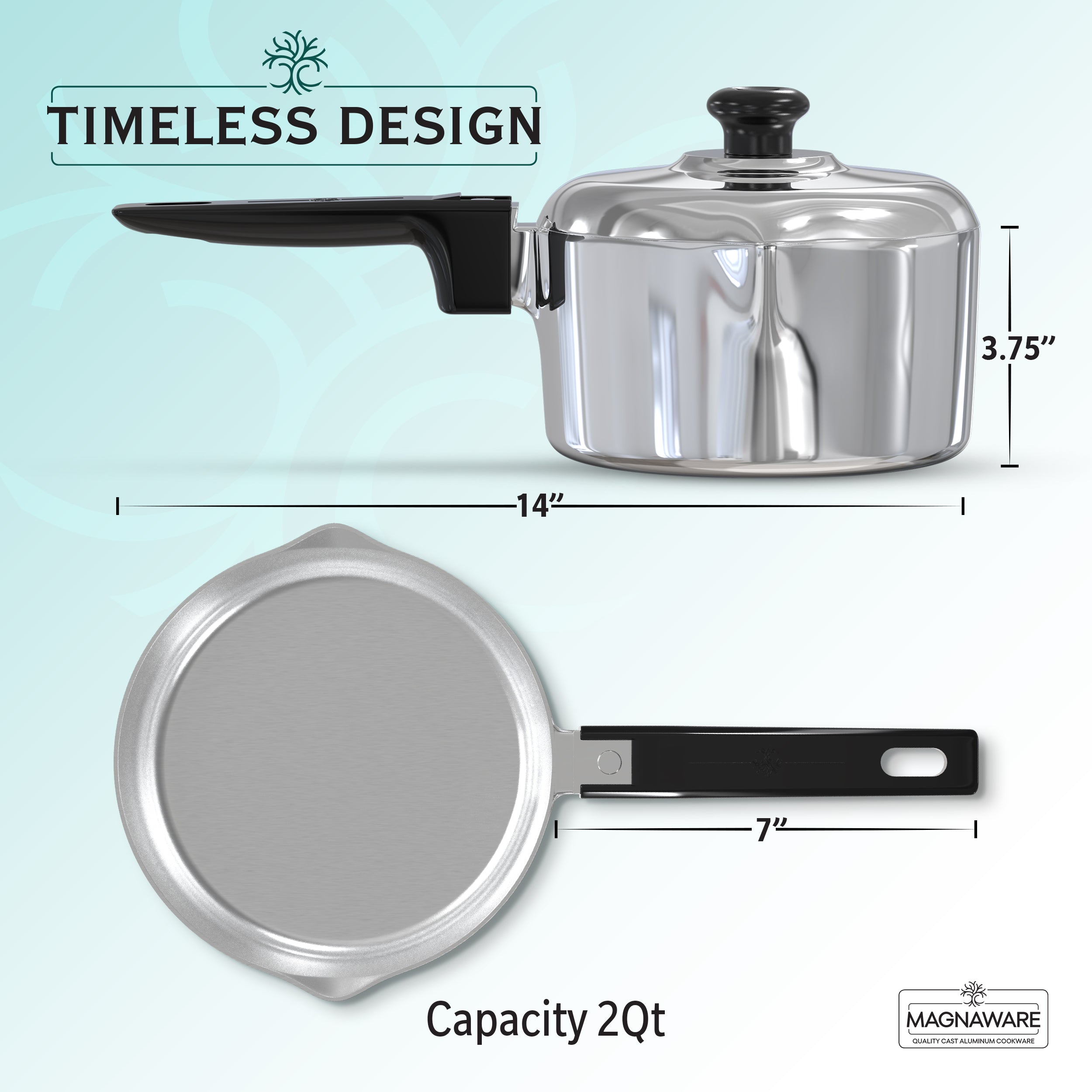 調理器具 MAGNAWARE 2 QUART SAUCE PAN WITH LID 2 Quart Sauce Pan with Lid