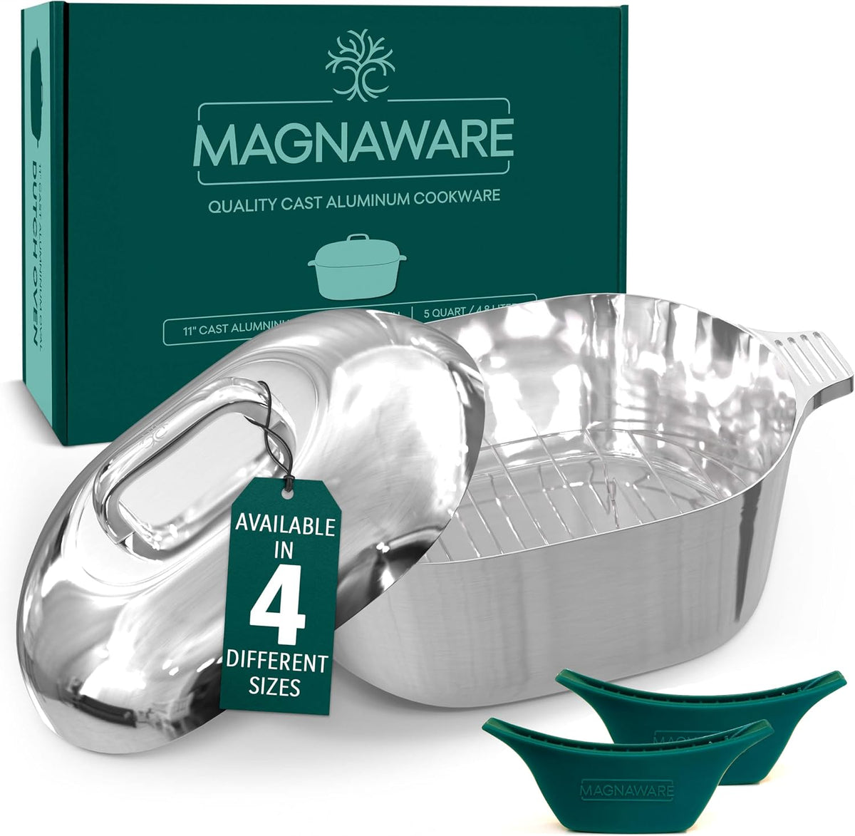 Oval Dutch Oven Set  – 4-Piece  11", 13", 15" & 18"