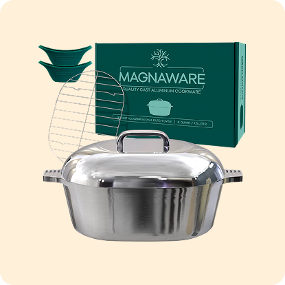 Oval Dutch Oven with Lid - 8 Quart (13 Inch)